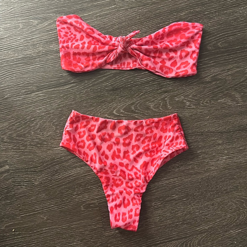 MIKOH leopard punch print bikini